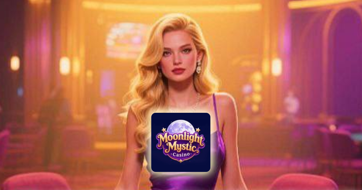 Main visual banner showing Moonlight Mystic digital entertainment platform